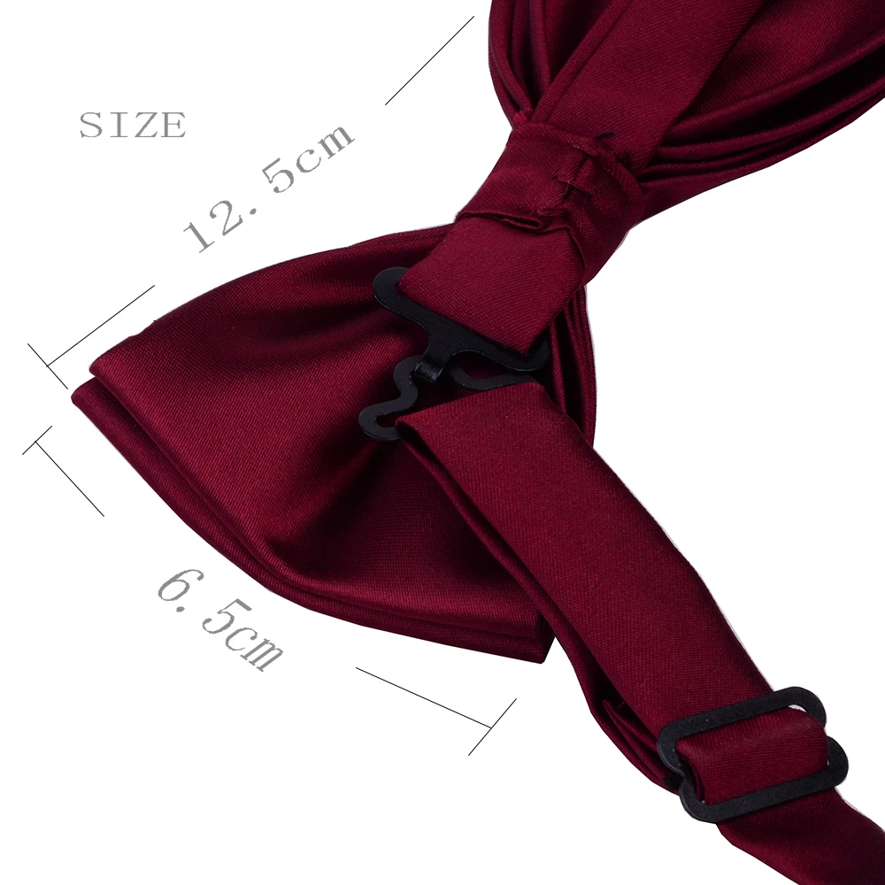 Мужской галстук бабочка Ricnais однотонный Карманный платок запонки с коробкой