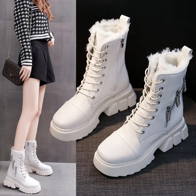 

High-top Martin boots women's 2022 autumn and winter British style thin boots short boots mid-tube high-heeled women's shoes