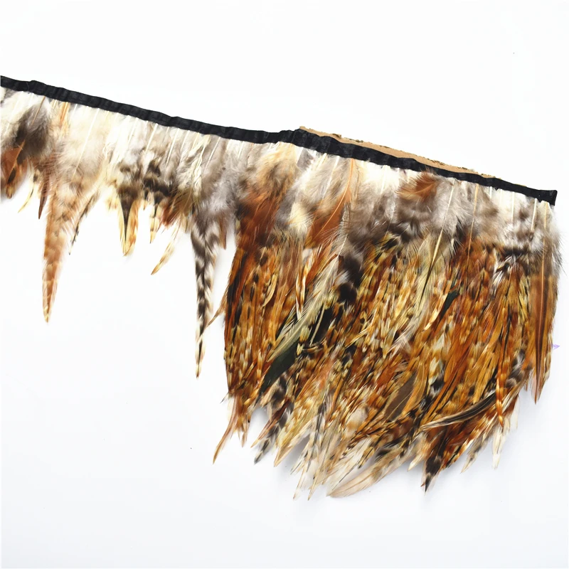 

Pheasant Feathers Fringe Trim Rooster Turkey Feathers Decoration Feather Trim Lace Feathers for Crafts Plume Feather Decor Pluma