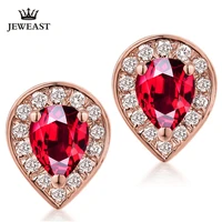 maq natural ruby 18k pure gold earring real au 750 solid gold earrings diamond trendy fine jewelry hot sell new 2020