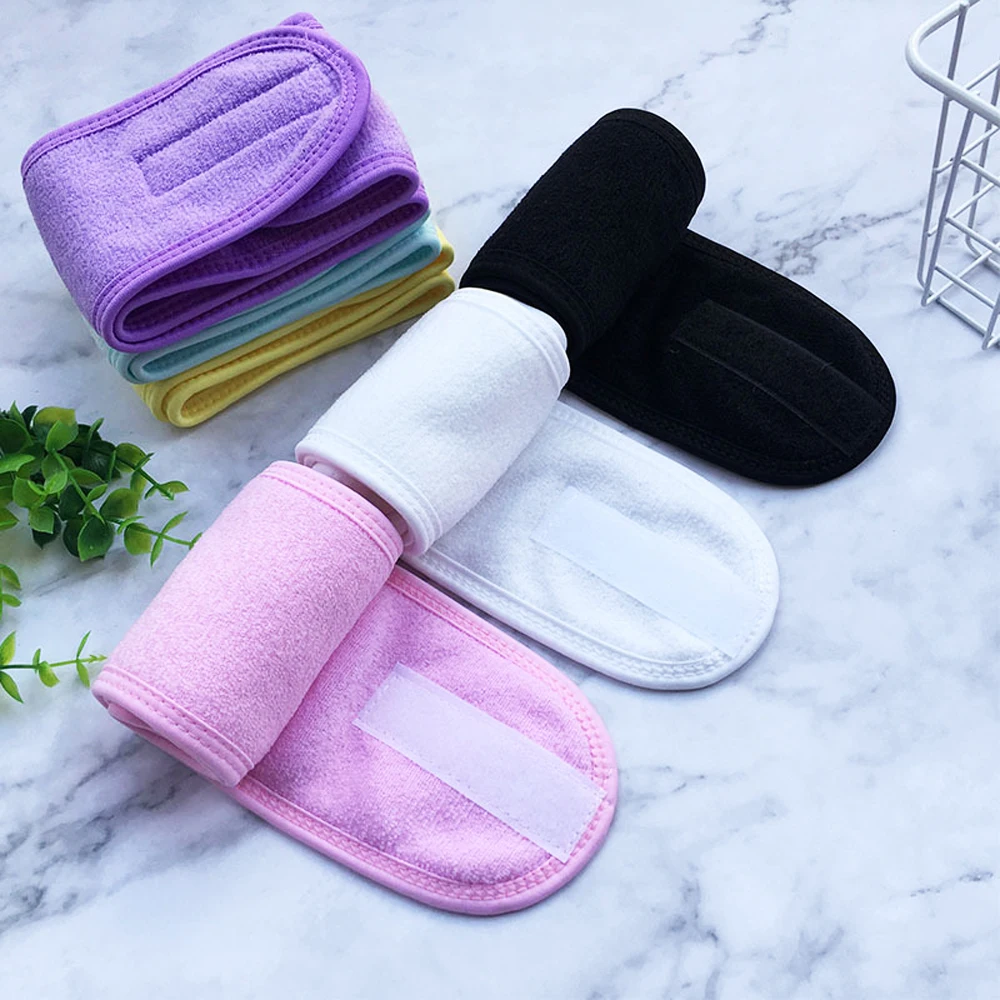 

1PCS Women Adjustable Makeup Toweling Hair Wrap Head Band Soft Adjustable Salon SPA Facial Headband Hairband Hair Accessories