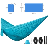 portable single hammock with tear resistant nylon durable breathable long lasting easy operation for outdoor whstore