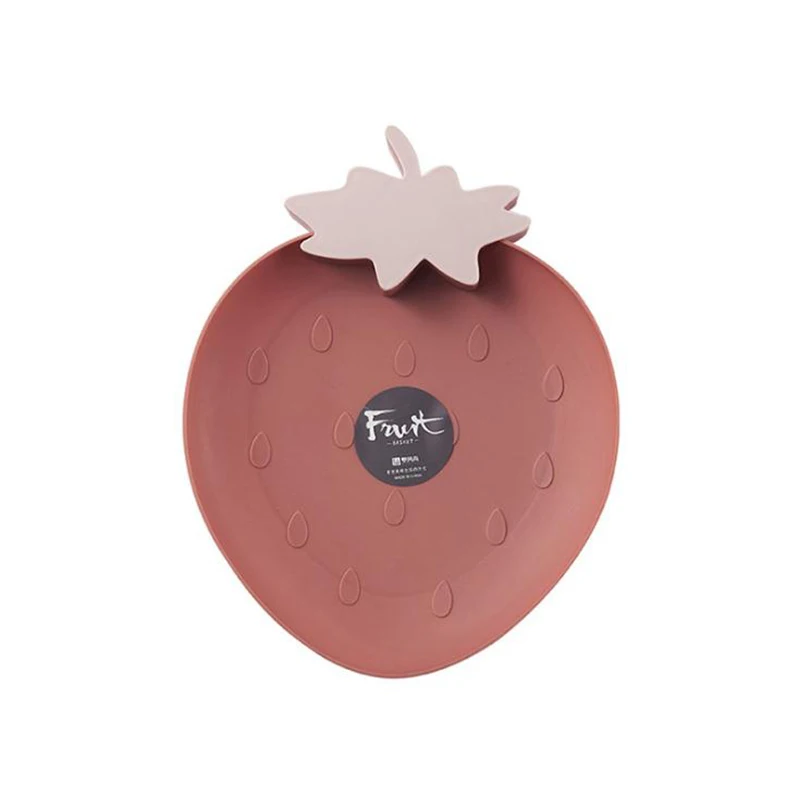 

NEW CREATIVE STRAWBERRY SHAPED PLASTIC FRUIT PLATE Home Office Small Fruit Plate Modern Compact and durable