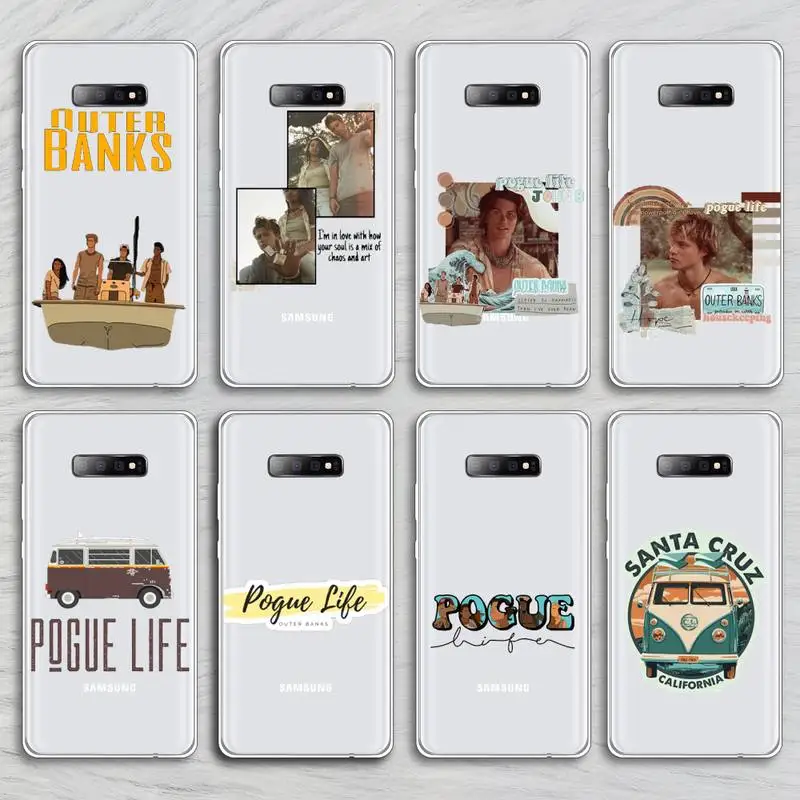 

Outer Banks - Livin' the Pogue Life Phone Case Transparent For Samsung Galaxy A71 A21s S8 S9 S10 plus note 20 ultra