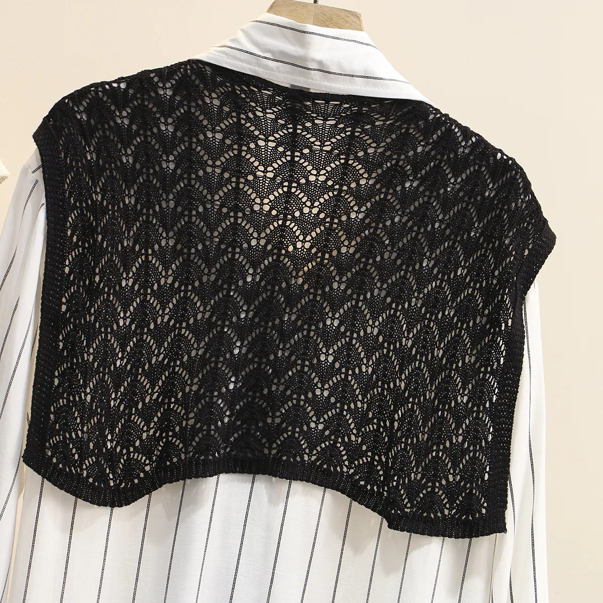 

Spring 2021 Women Long Shirt Plus Size Fashion Casual Clothes Female Tops Lace Shawl Stripes Chaqueta De Mujeres