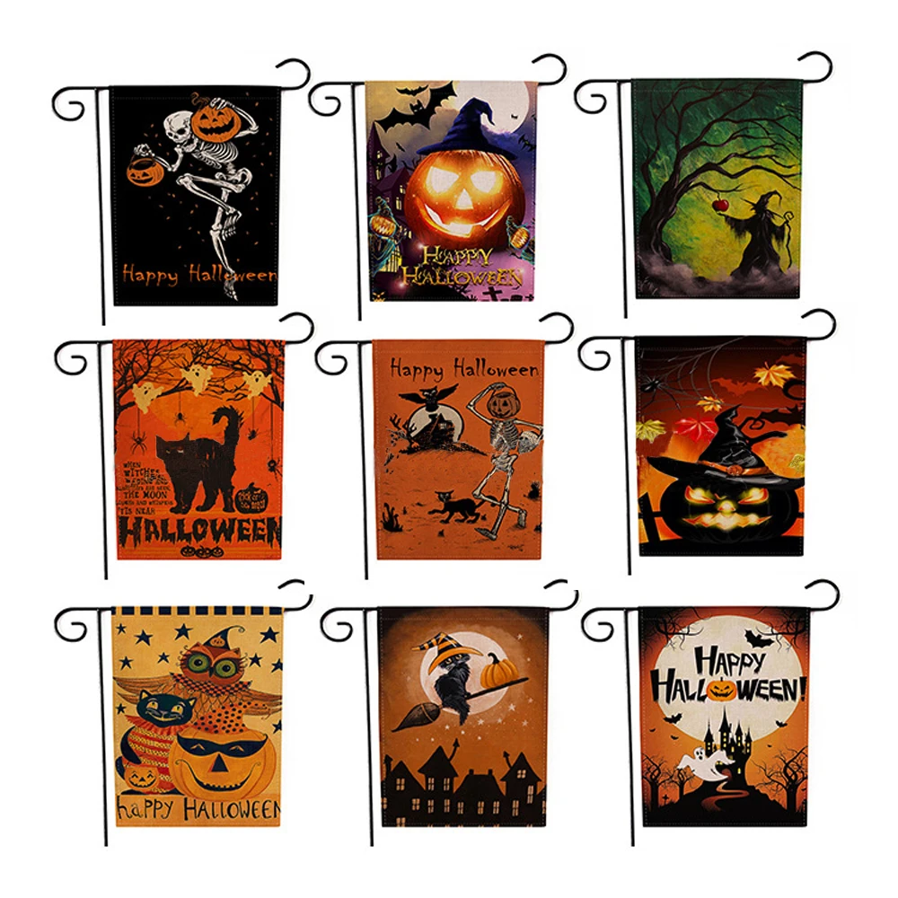 Двусторонний висячий флаг садовый баннер для Хэллоуина|Аксессуары фотостудии| |