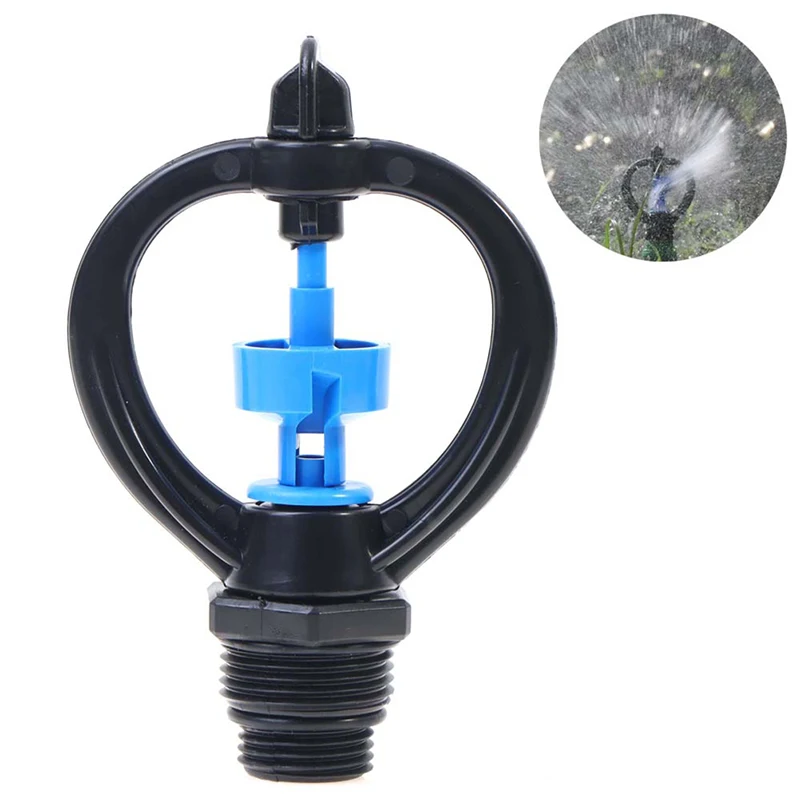 

1/2 3/4 Inch farm sprinkler 360 degrees Rotary Lawn Sprinklers for Garden Gardening Water watering 1PC