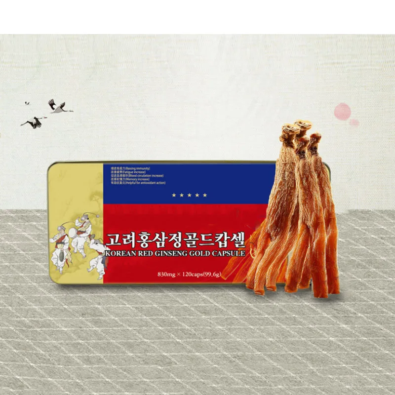 

6 year Korean Red Ginseng Gold 99.6g (830mg x 120Caps) Ganoderma Lucidum ,anti aging ,Enhance immunity