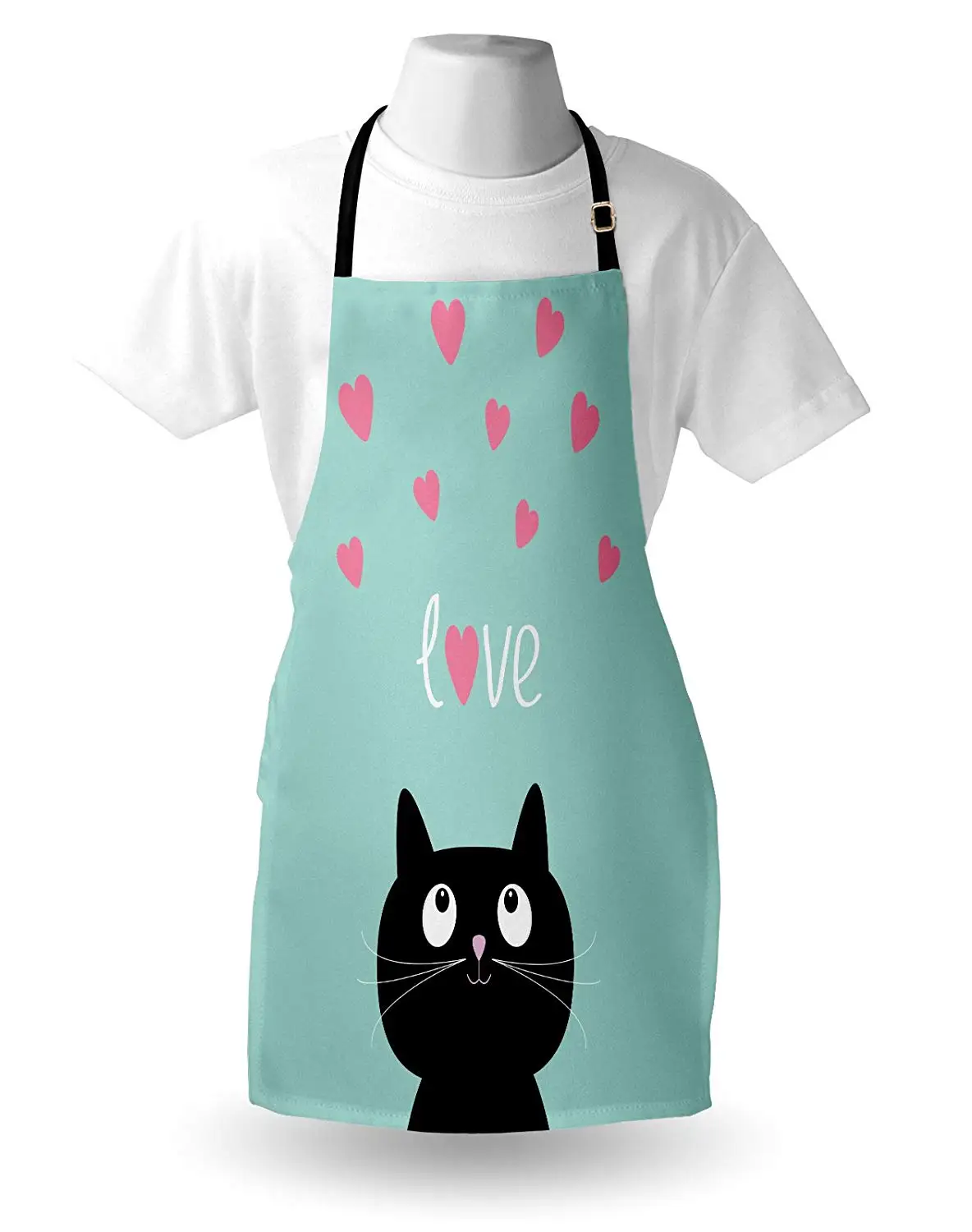 Фартук на День святого Валентина котенок Сердце Кошка компаньоны дети