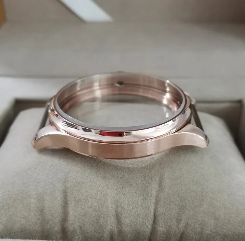 Корпус для часов из нержавеющей стали 316L 44 мм гальванизированный корпус розового
