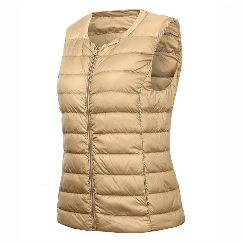 

Autumn 7XL 6XL Plus Size Waistcoat Women's Warm Vest Ultra Light Down Vest Women Portable Sleeveless Winter Warm Liner