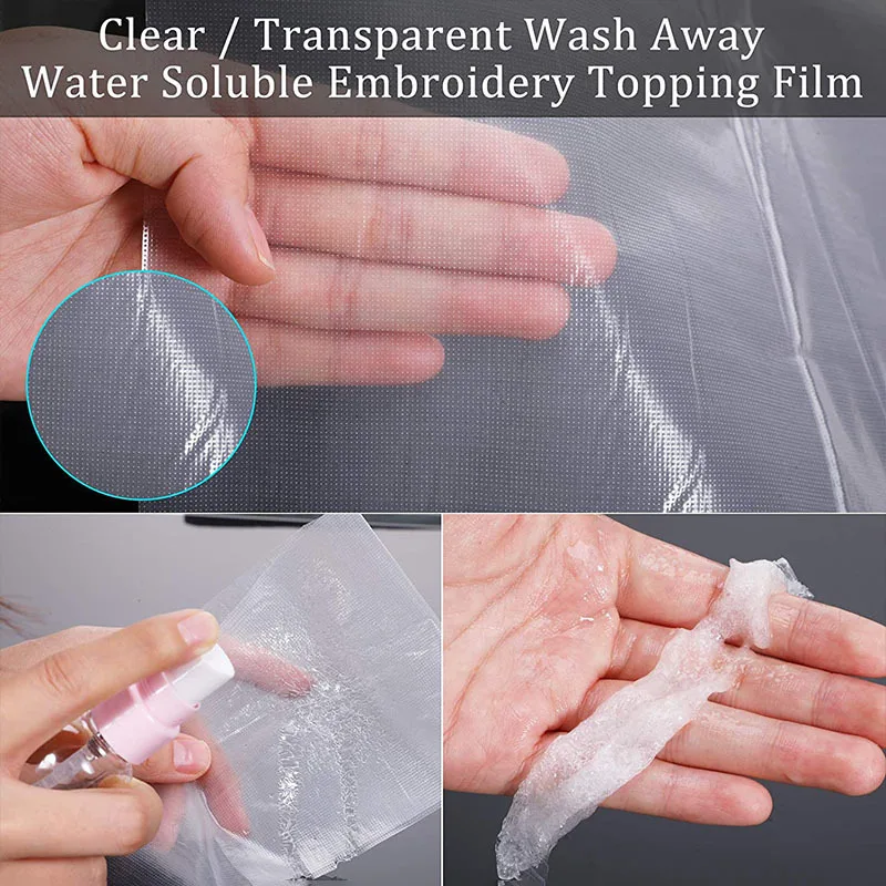 Водорастворимый стабилизатор для вышивки и доппинга прозрачная Водорастворимая