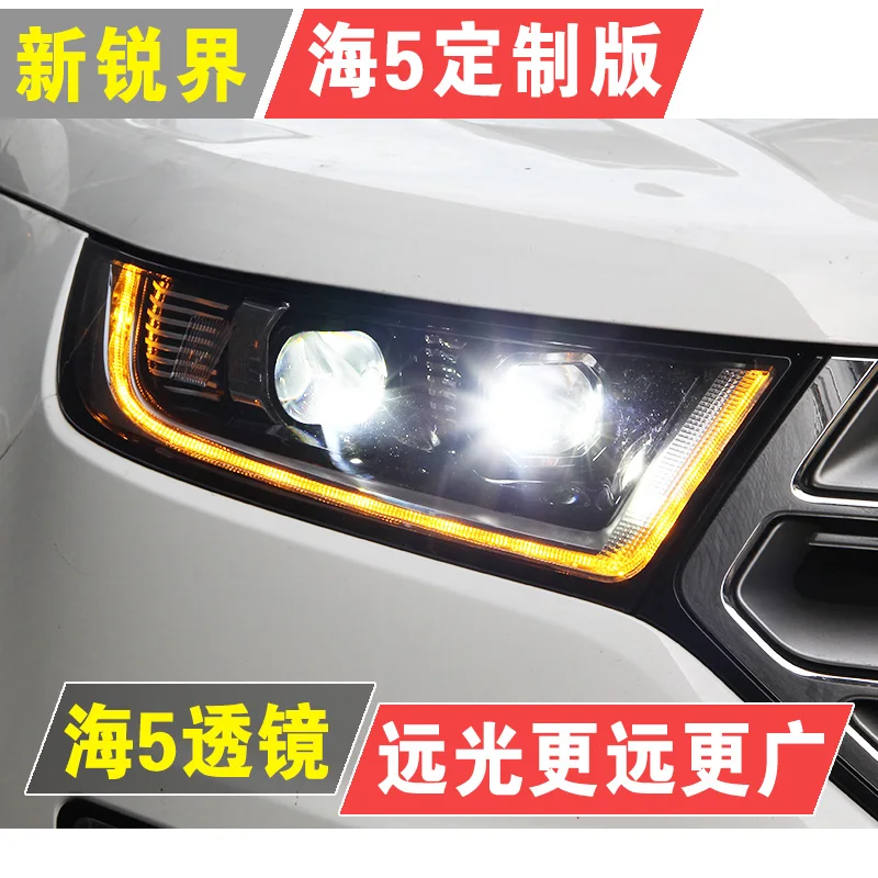 

Car Lights Parts For Ford EDGE 2016-2019 Head lamps LED Headlight LED Dual Projector FACELIFT