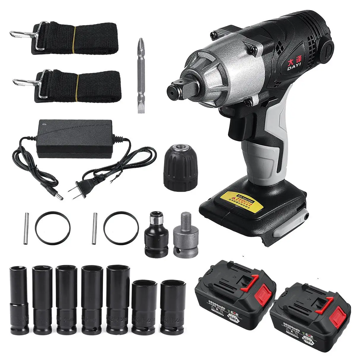 

Brushless Cordless Electric Impact Wrench Rechargeable Electric Impact Wrench Socket Lithium Battery 4000rpm 258VF Power Tools