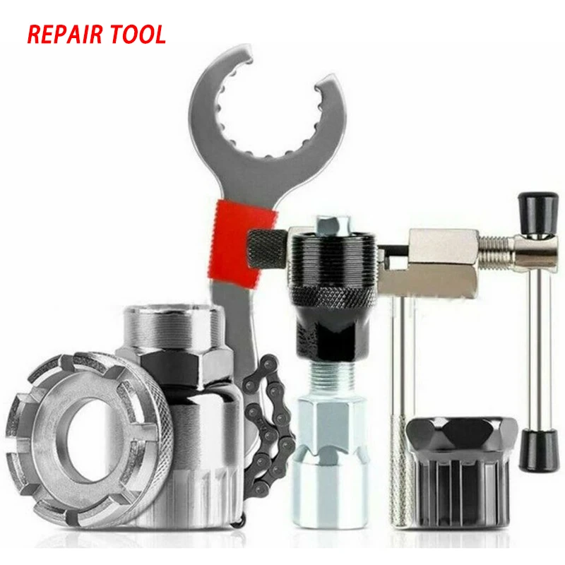 

Bike Multitool Kit Repair Bicycle Tool Bike Tools Chain Breaker Flywheel Remover Crank Puller Wrench MTB Road Bicycle Repair Kit