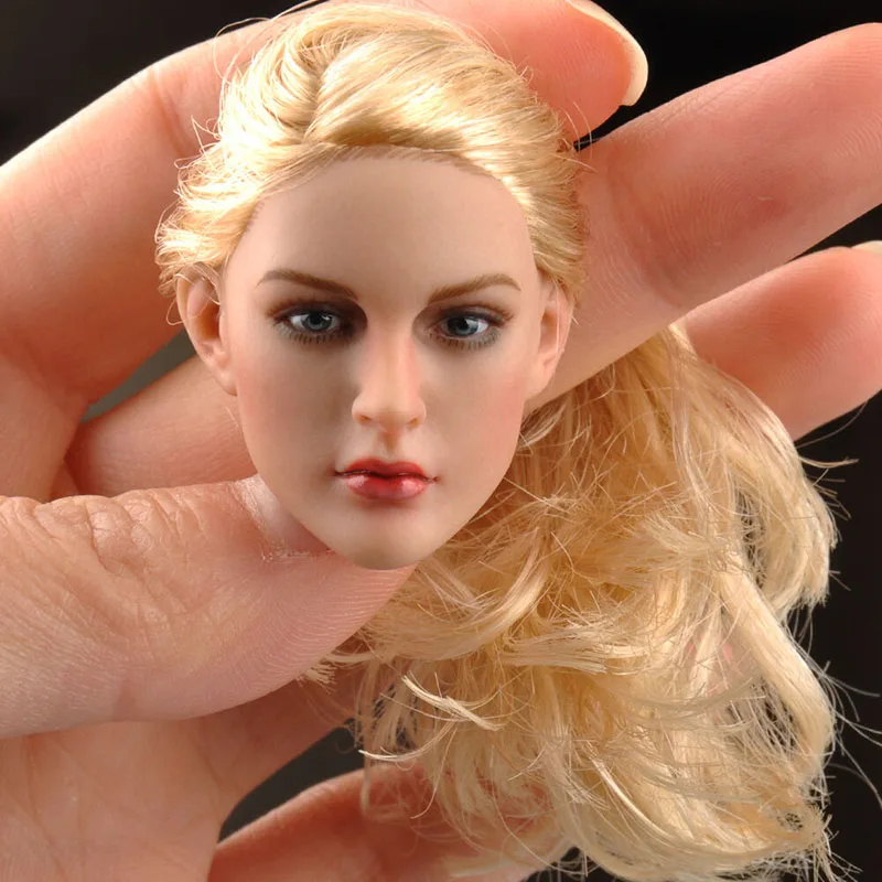 

KIMITOYS 1/6 KT007 Female Head Sculpt Blonde Hair Girl Head Carving Fit 12'' Soldier Action Figure Body