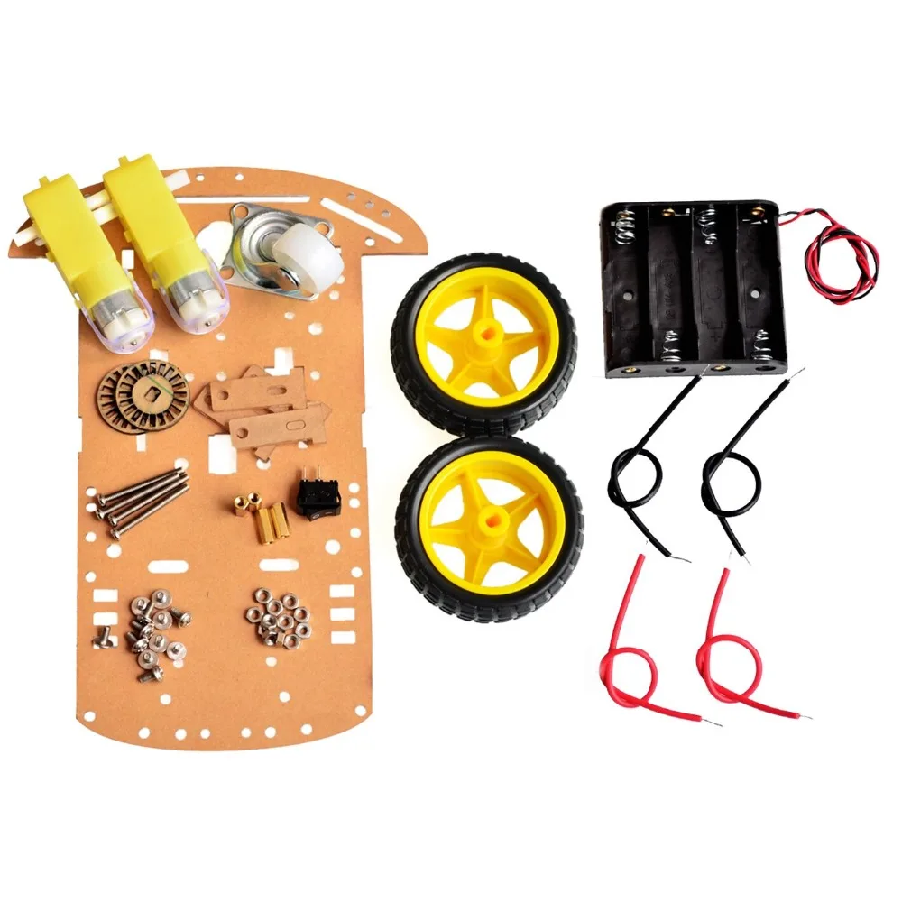 New Motor Smart Robot Car Chassis Kit Speed Encoder Battery Box 2WD For Arduino Free Shipping