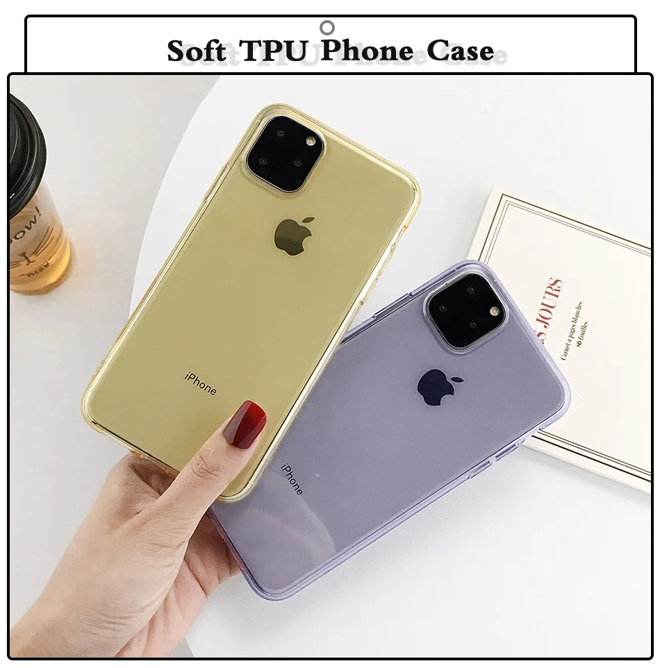 KJOEW чехол для телефона для iPhone 11 Pro Max X XS XR Xs Max transapent Мягкий ТПУ силиконовый чехол для iPhone 6 6s 7 8 Plus чехол s Capa