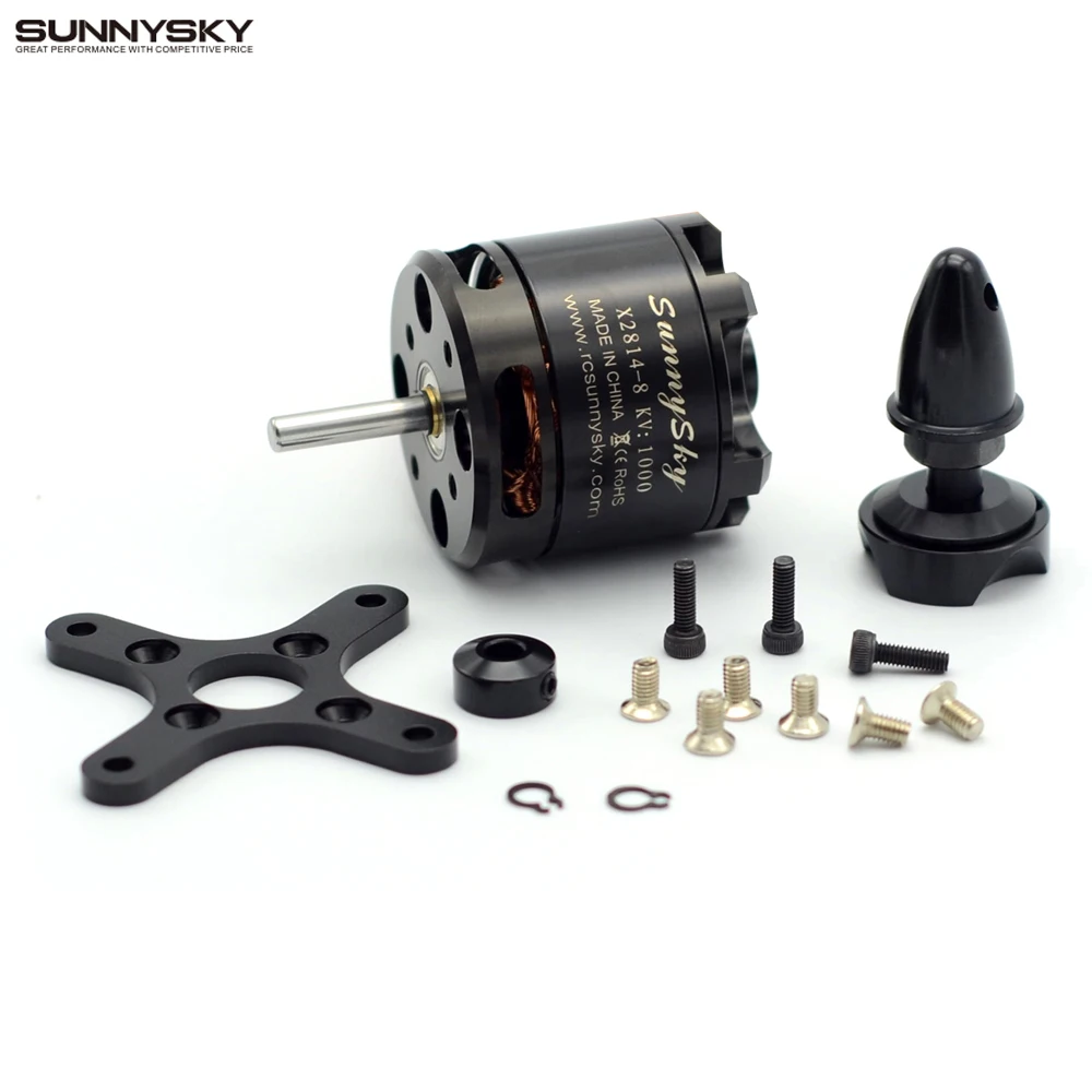 Купи SunnySky X2814 900KV 1000KV 1100KV 1250KV 1450KV Outrunner безщеточный мотор для внешнего ротора для RC самолетов Quadrocopter Helicopte за 2,092 рублей в магазине AliExpress