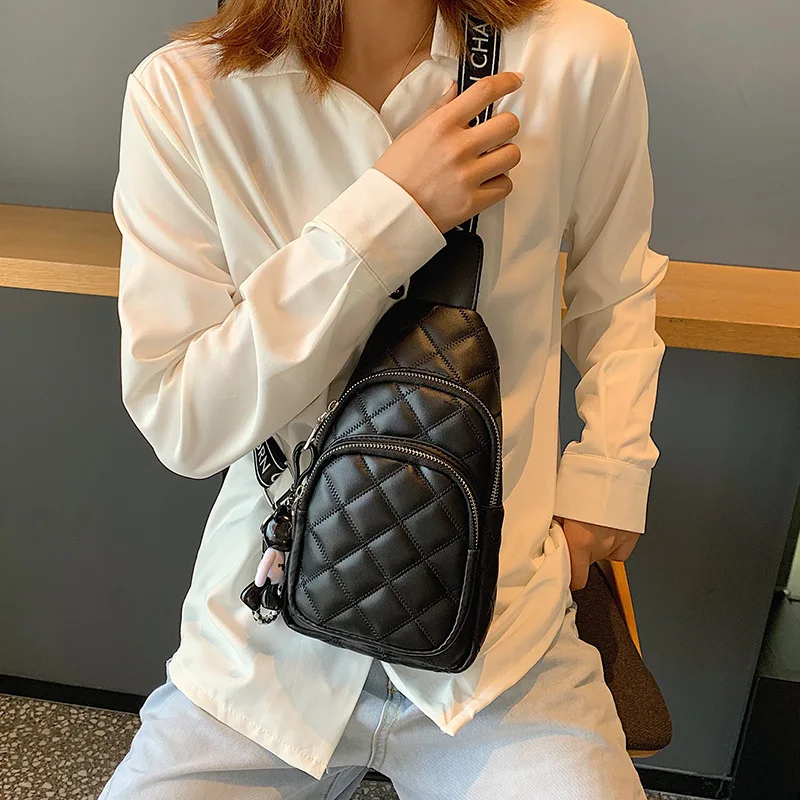 Lingge вышитая линия Женская нагрудная сумка Новинка 2019 популярная женская джокер