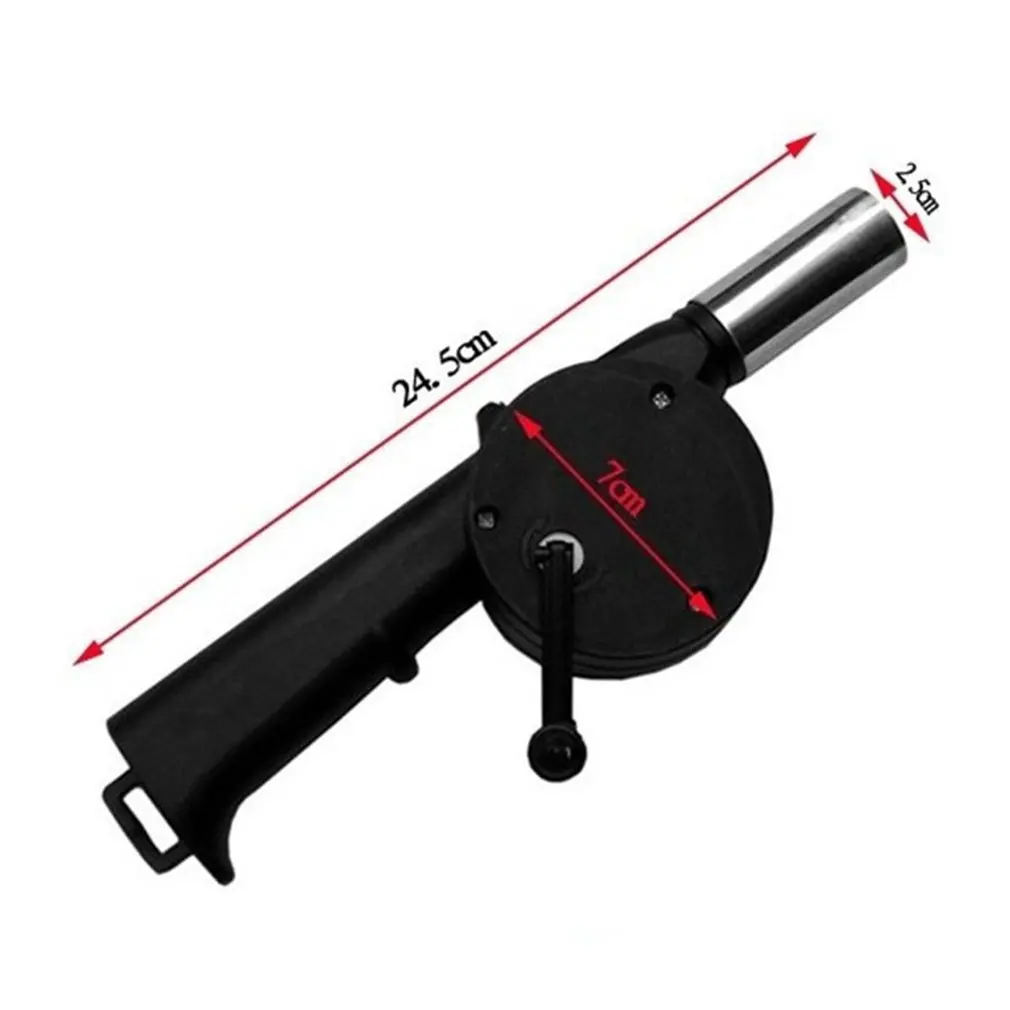 

BBQ Fan Air Blower Outdoor Cooking For Barbecue black Fire Bellows Hand Crank Tool Picnic Camping BBQ Barbecue Tool