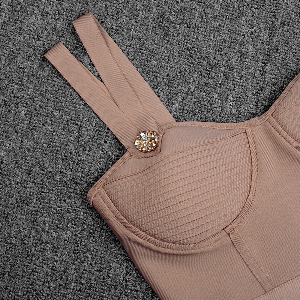 Олень леди женское Бандажное платье 2021 новые летние поступления Спагетти ремень