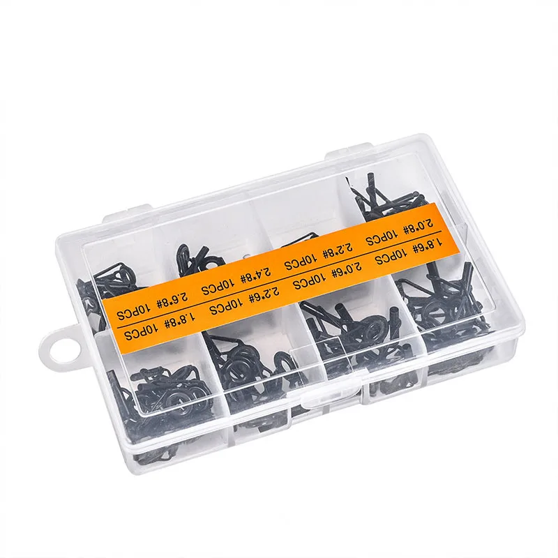 

80pcs Black Multi-number Sea Rod Guide Ring Set Portable and Durable Stainless Steel Ceramic Fishing Rod Lure Rod Guide Ring Set