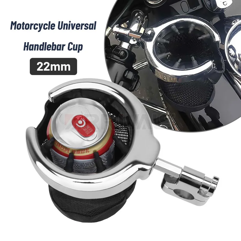Precio Portabotellas Universal Para Motocicleta Harley Touring, Portabotellas Negro Cromado De 22mm Para Manillar De Motocicleta Harley Touring Sportster Honda Yamaha Kawasak