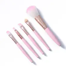 5 Pcs Mini Makeup Brushes Set Tool Cosmetic Eye Shadow Foundation Blush Women Protable Travel Beauty