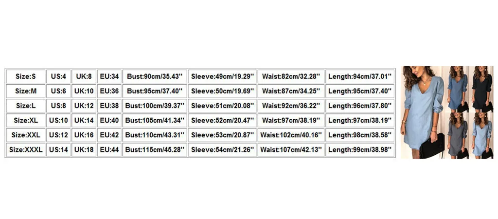 

Women's Dress Ladies Summer Fashion Plus Size Casual V Neck Short Sleeve Denim Faux Jean Dress Beach Sundress
