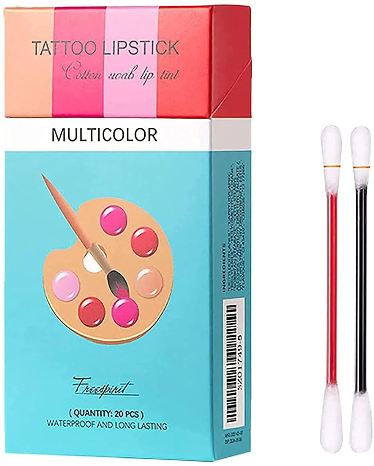 

20 Pcs Tattoo Lipstick Cigarette Cotton Swab, Long Lasting Waterproof Disposable Portable Lipstick, Durable Waterproof Liquid No