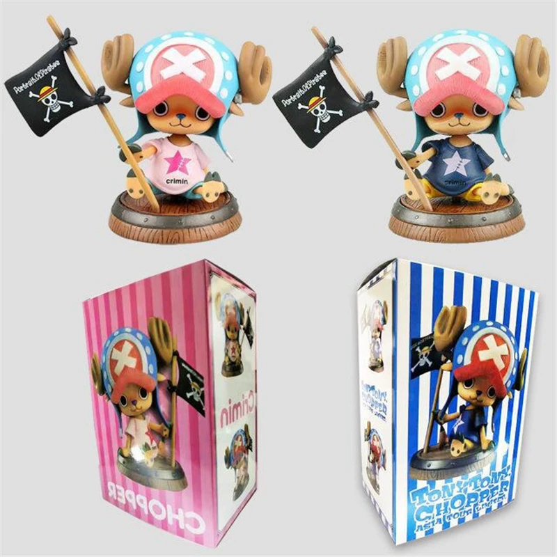 

Anime Tony Tony Chopper With Pirate Flag Action Figure Vinyl Model Kids Birthday Gift Cake Decoration Vehicle Toys