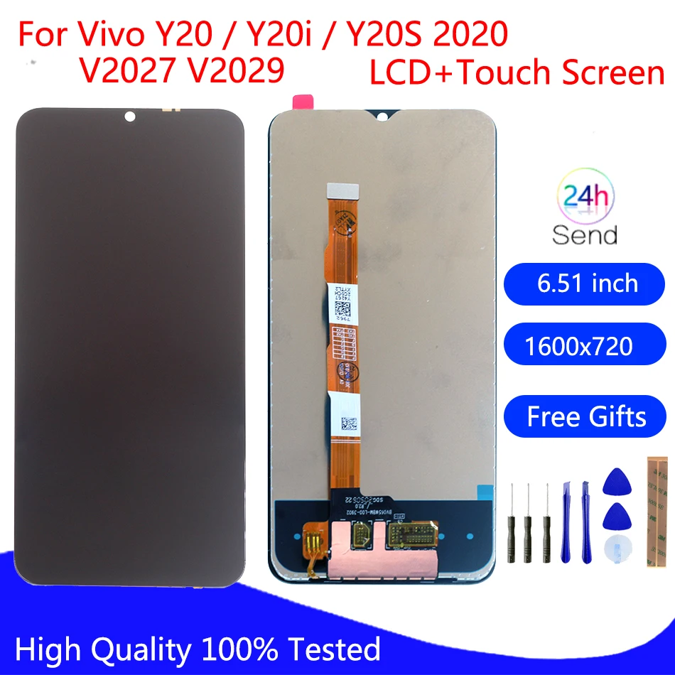 

Original For VIVO Y20 Y20s Y20i 2020 v2027 v2029 LCD Display Touch Screen Digitizer Assembly Panel Replacement