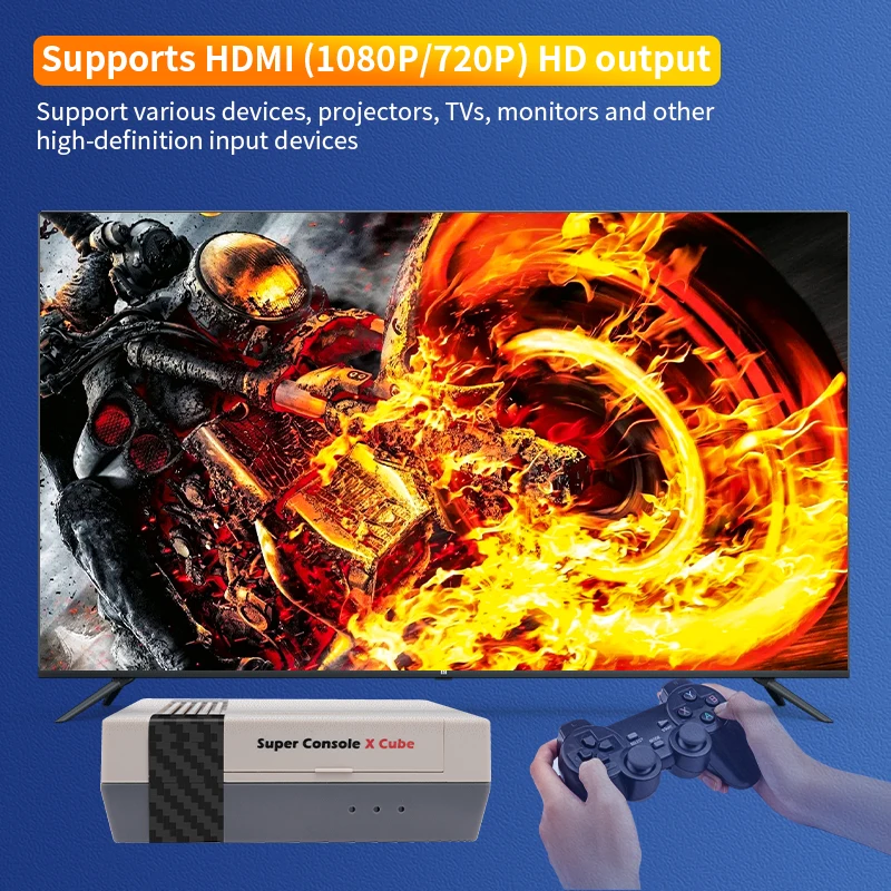 Портативная игровая консоль X Cube 4K HD с поддержкой Wi-Fi для PSP/PS1/N64/DC 62000 | Электроника