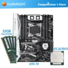 Комплект из материнской платы HUANANZHI X99 TF, процессор Intel XEON E5 2678 V3, память 4 х8 ГБ DDR3 RECC 1600, память M.2 NVME USB3.0 ATX