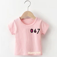 novelty design girls t shirts squid game jung ho yeon 067 graphic print tshirt baby girls clothes harajuku children tshirts tops