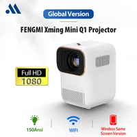 xiaomi fengmi q1 mini projector 1080p full hd led amlogic tv wifi mobile phone wireless home theater usb portable hdr10 global