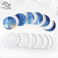 moon planet pendant diy resin molds moon eclipse coaster epoxy silicone mold jewelry making tools liquid hand made mold craft