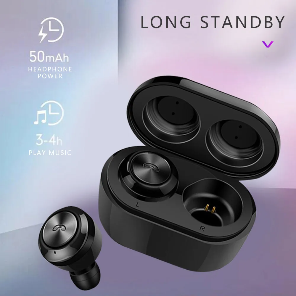 KISSCASE наушники вкладыши TWS с Беспроводной бинауральные гарнитуры Bluetooth 5 0 авто