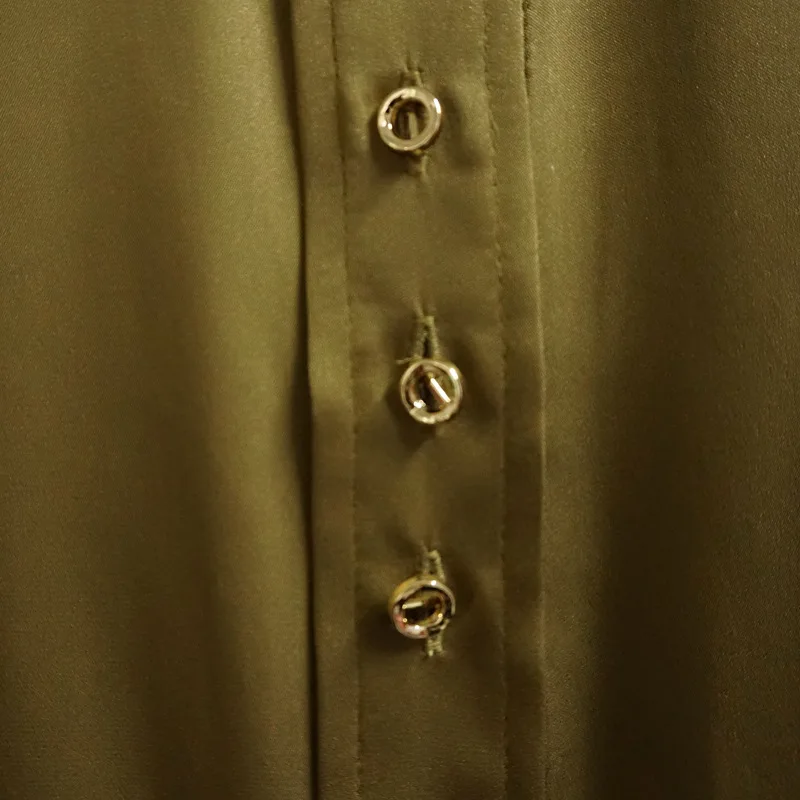 

2021 Spring France style elegant women's Silk Shirts High quality OL long sleeves blouses Shirt C770