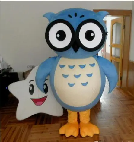 Прямая поставка с фабрики эва материал шлем синяя сова маскарадный костюм для
