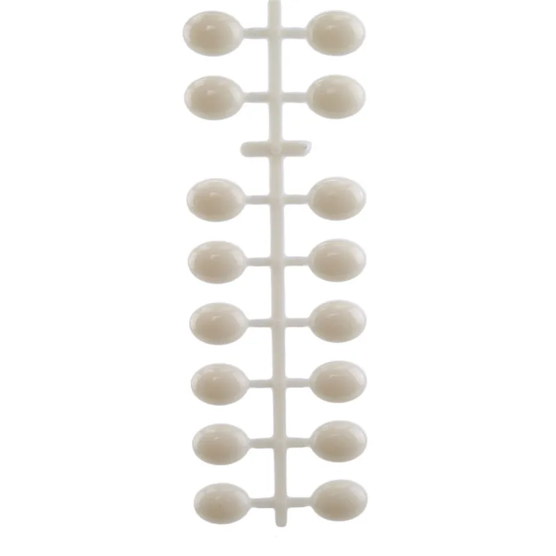 Натуральные круглые накладки для ногтей с цветной таблицей наклеек плоской