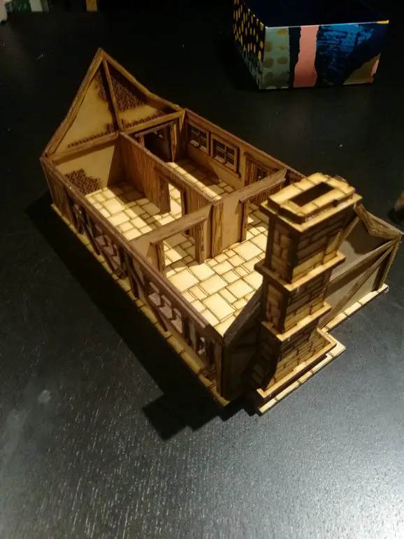 Японский городской дом для gloomhaaven War столешница игры Boltaction деревянная модель молоток PP Infinity TRPG настольная RPG деревянная панель