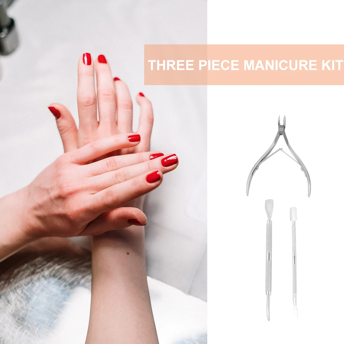 

3pcs Nail Art Exfoliating Tools Cuticle Trimmer Rasp Pusher Dead Skin Scissors Remover Nail Tools Manicure Care Clean Tool
