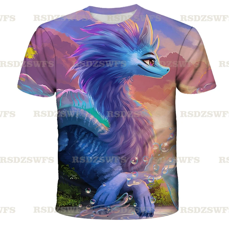 

Raya And The Last Dragon T Shirt Kids Cool harajuku Printing Boy Girl T Shirt Summer Casual Comfortable Short O-Nack Sleeve Tops