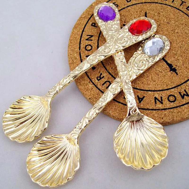 4 шт./компл. ретро кофейная ложка для мороженого металлическая чайной ложки из