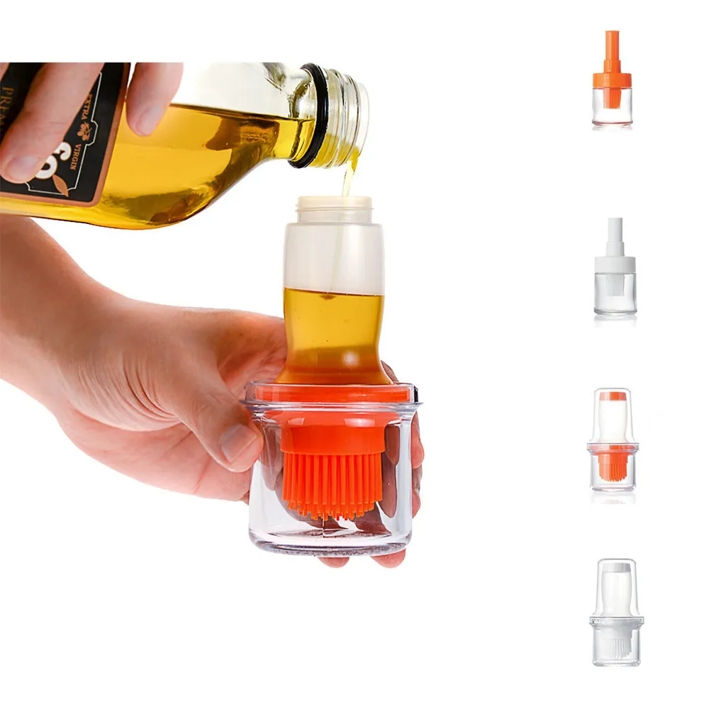 Силиконовая решетка для барбекю бутылка масла с щетками жаропрочные щетки