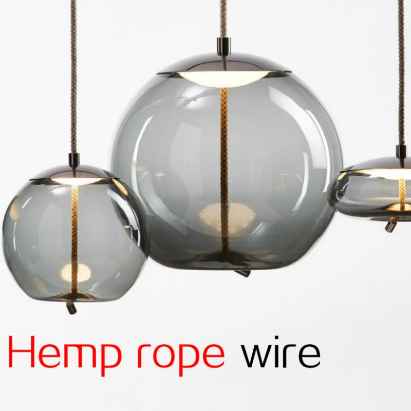 Скандинавский подвесной светильник в стиле пост-модерн стеклянная лампа с узлом