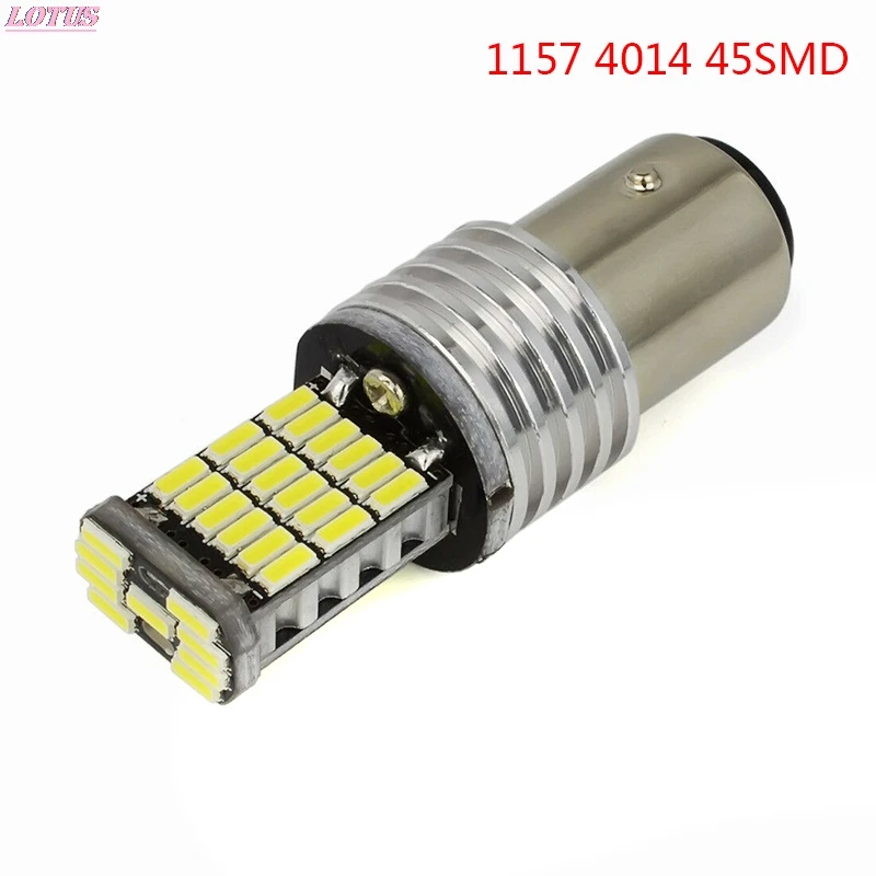 

1157 LED Canbus P21W/5W Bay15d 45 led smd 4014 лампа стоп-сигнала заднего хода
