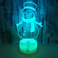 touch control 3d led christmas night light snowman shape table desk lamp xmas home decoration lovely gifts for kids